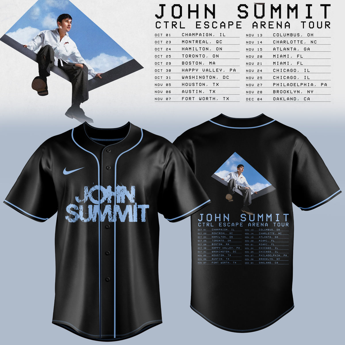 _John Summit – CTRL ESCAPE Arena Tour 2026 Jersey