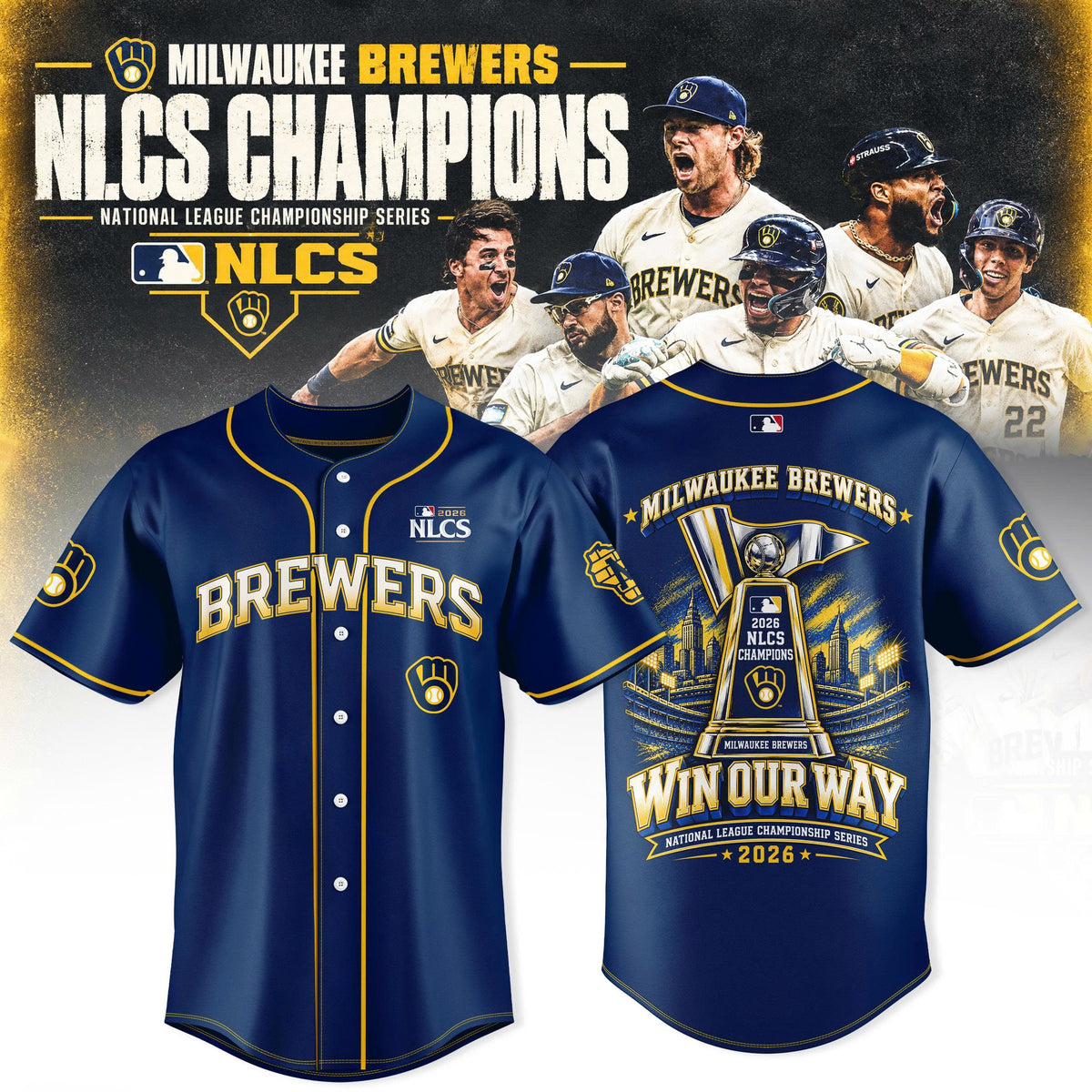 Milwaukee Brewers NLCS Champions 2026 Limited Edition Baseball Jersey
