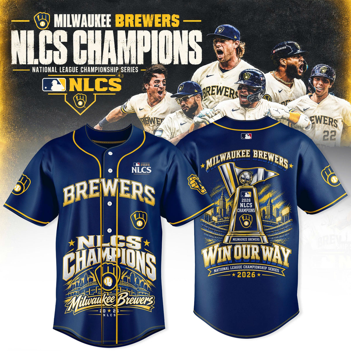 Milwaukee Brewers NLCS Champions 2026 Limited Edition Baseball Jersey