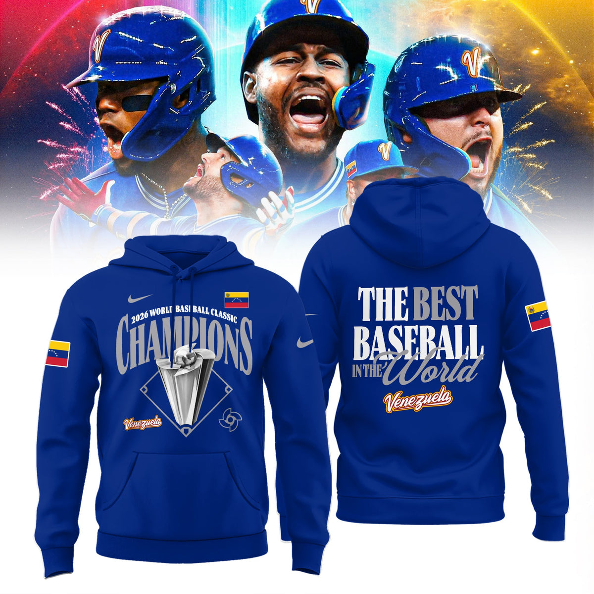 🏆️🏆️🏆 Venezuela Baseball World Baseball Classic Champions 2026 Hoodie