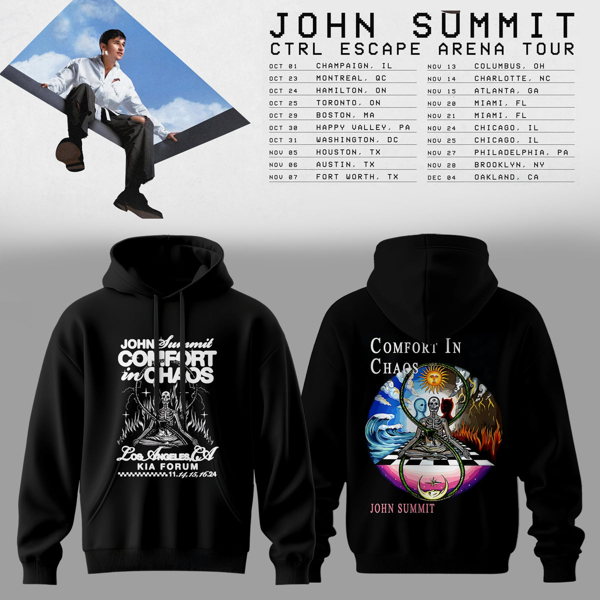 John Summit – CTRL ESCAPE Arena Tour 2026 Hoodie