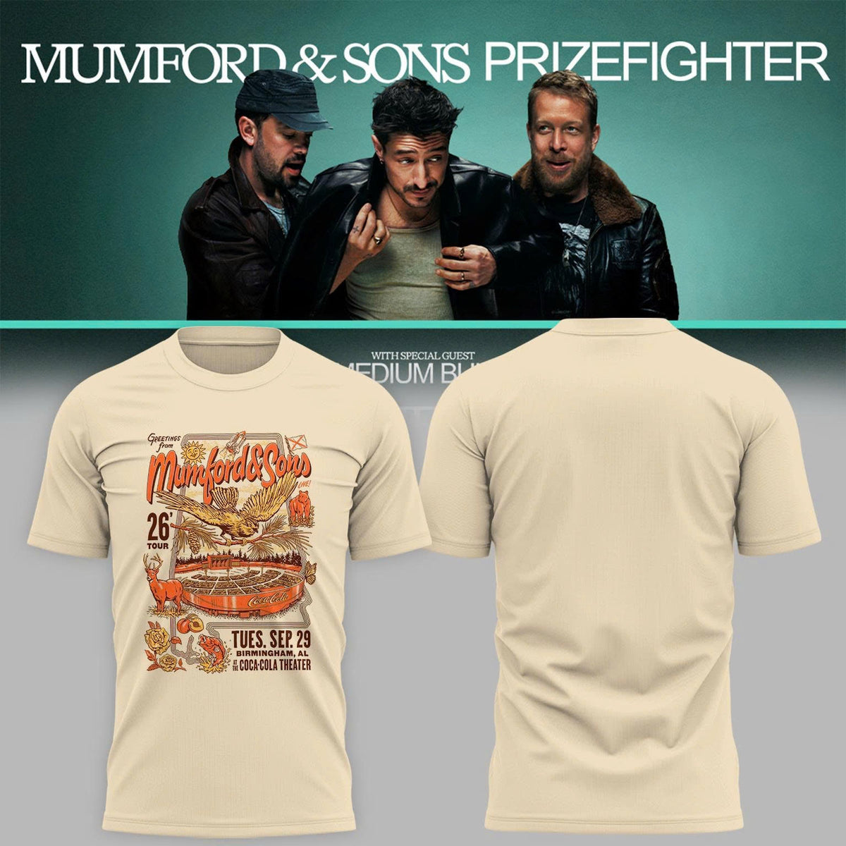 Mumford And Sons Birmingham AL 2026 Tshirt