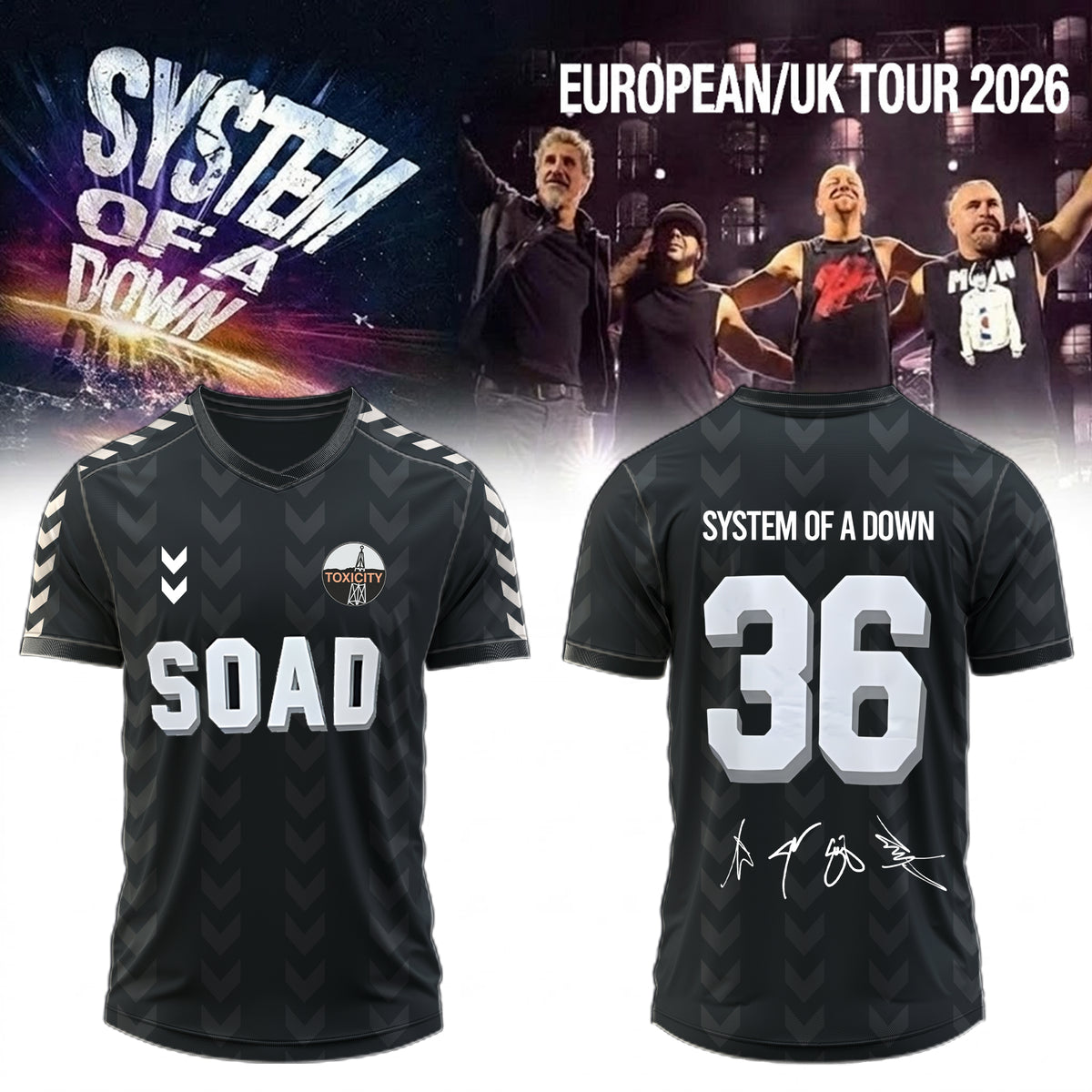 ,,.System Of A Down European Tour 2026 Limited Edition Signature – Jersey