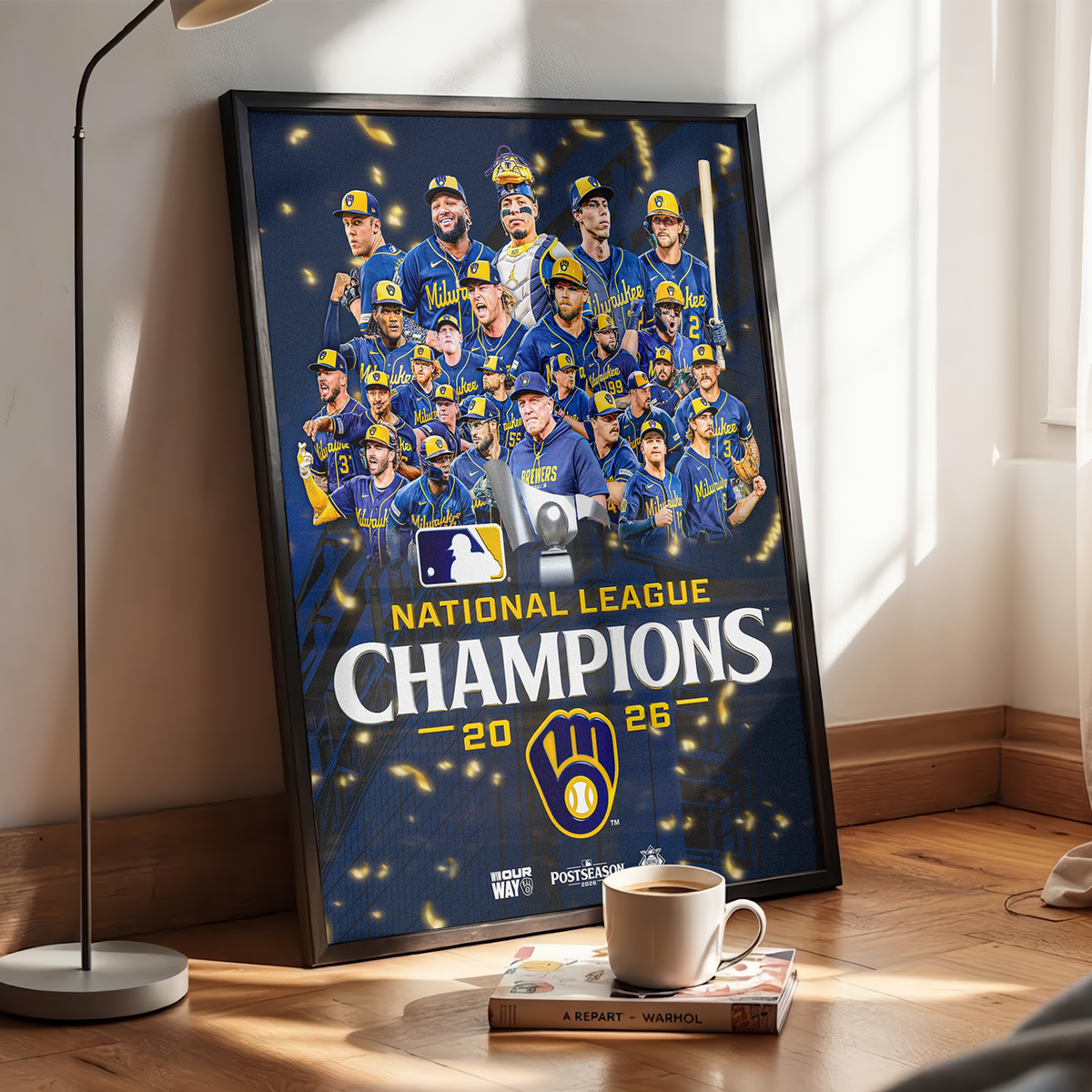 Milwaukee Brewers 2026 National League Champions Win Our Way Home Decor Poster Canvas