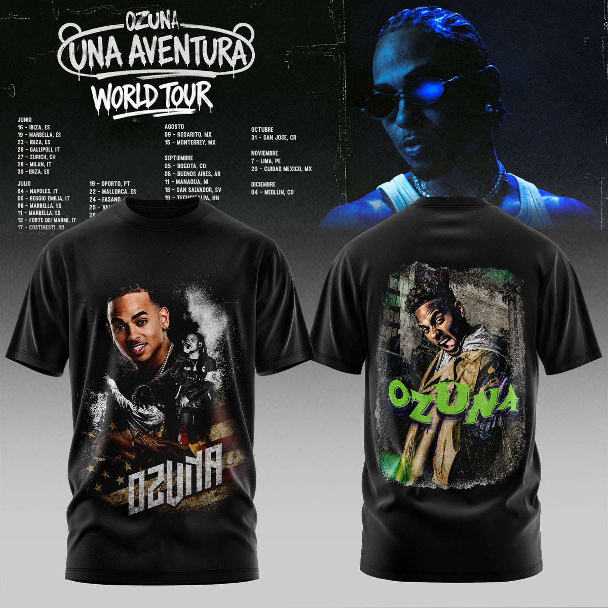 UNA AVENTURA WORLD TOUR – OFFICIAL TSHIRT
