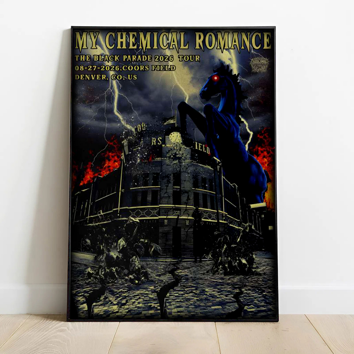 Limited Edition MCR Long Live The Black Parade Tour US 2026 At Denver Poster