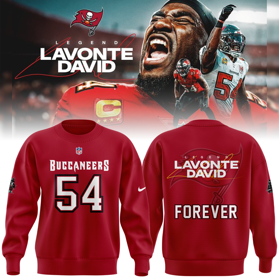 Tampa Bay Buccaneers 2026 Limited edition Sweatshirt Lavonte David "Forever a Buccaneer" for fans