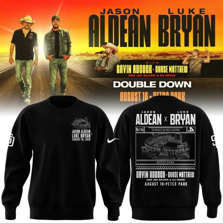 Limited Edition Jason Aldean and Luke Bryan x San Diego Padres Sweatshirt 2026