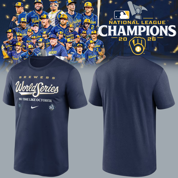 03.Milwaukee Brewers Fanatics 2026 National League Champions T-Shirt