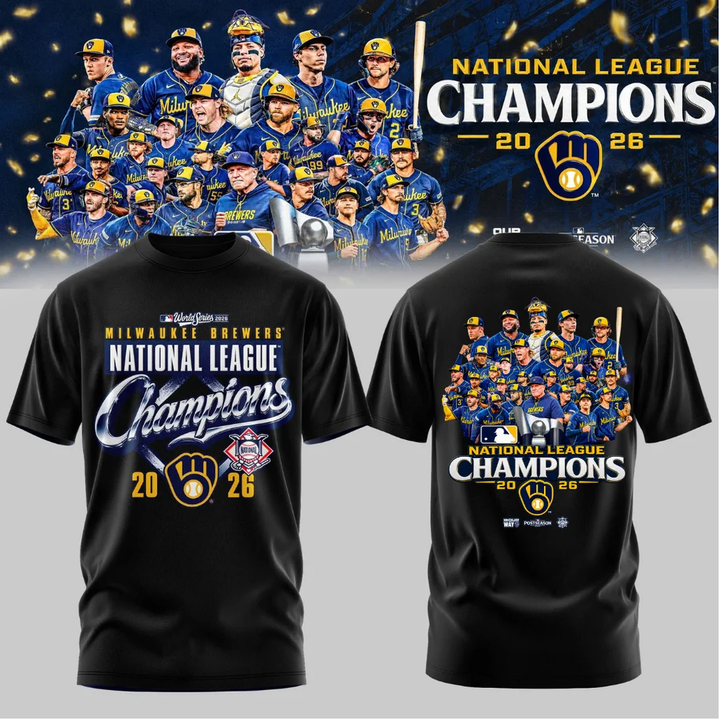 09.Milwaukee Brewers Fanatics 2026 National League Champions T-Shirt