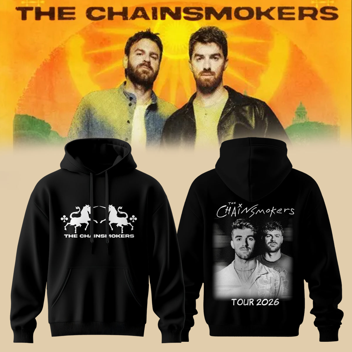 The Chainsmokers Tour 2026 Premium 3D All-Over Print Hoodie V4