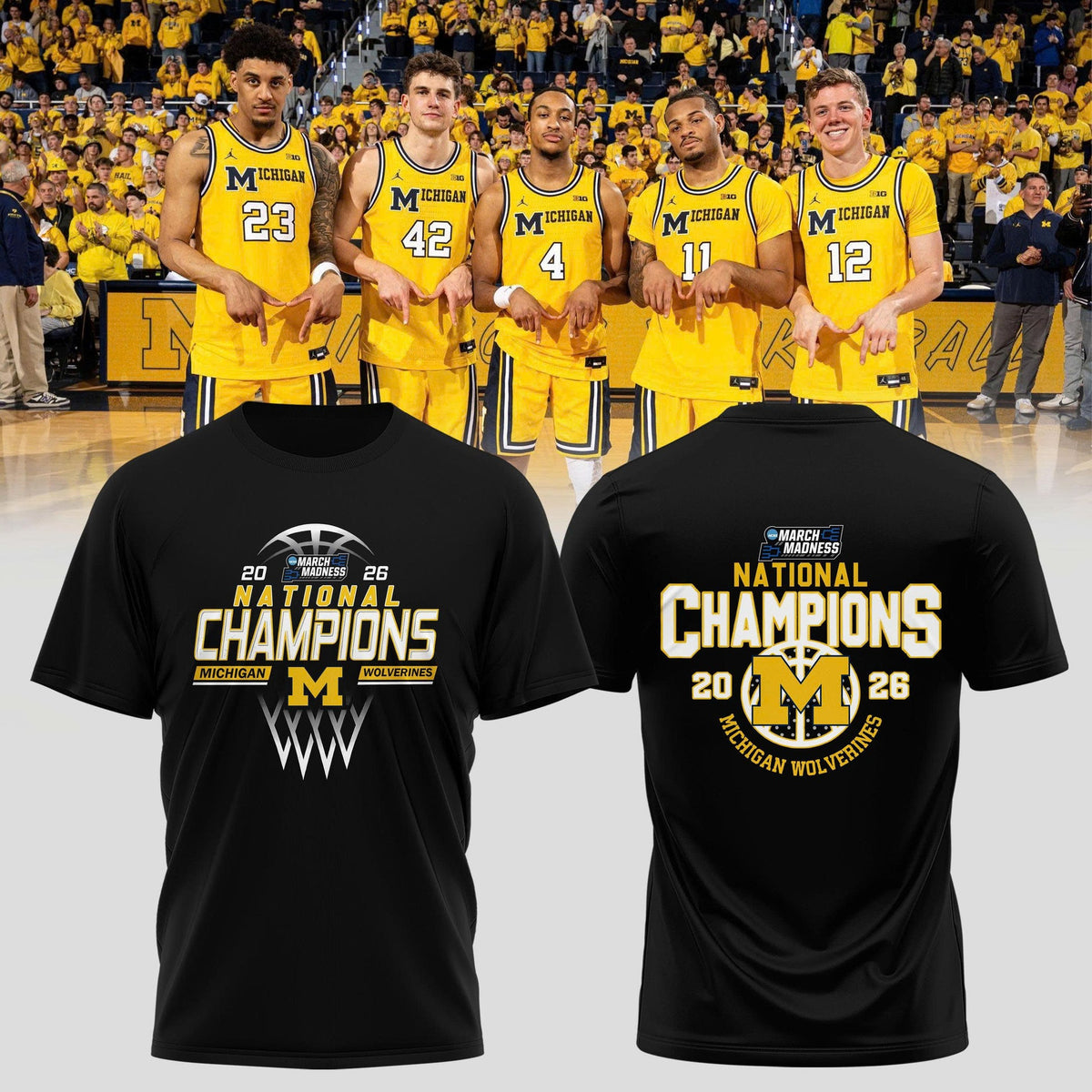 🏆️Michigan Wolverines – 2026 National Champions T Shirt