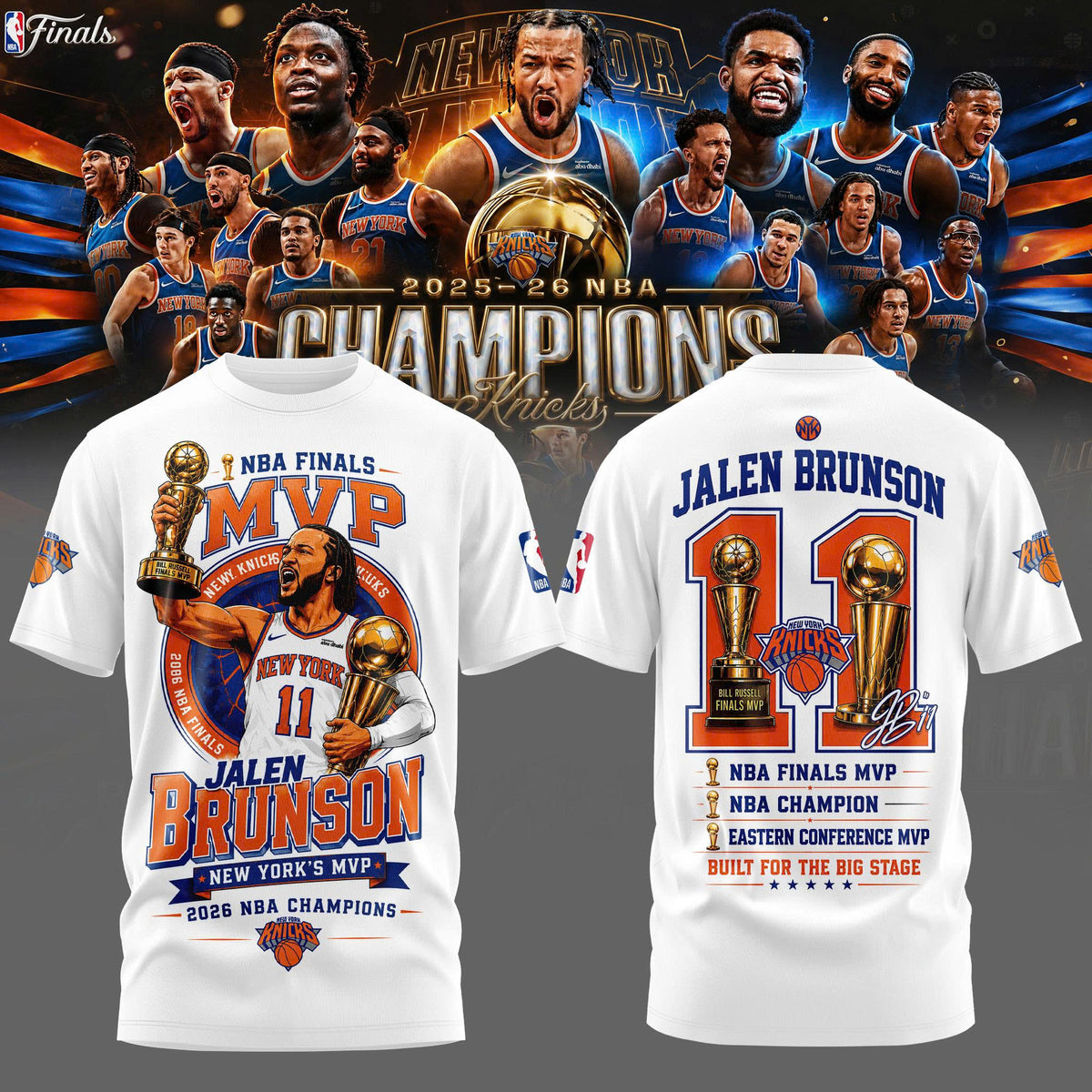 _ Jalen Brunson New York Knicks 2026 Finals MVP T-Shirt