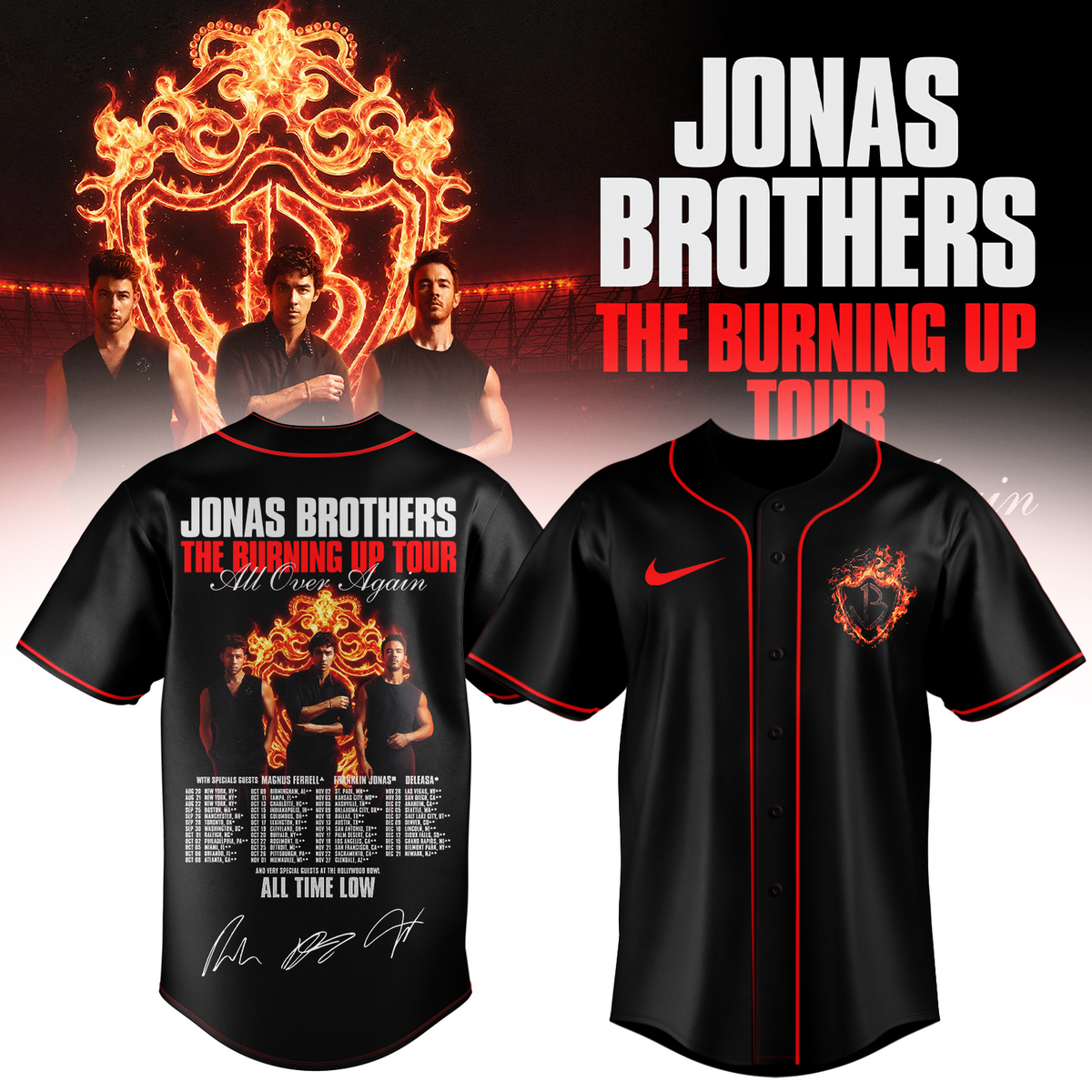 Jonas Brothers The Burning Up Tour Jersey 3