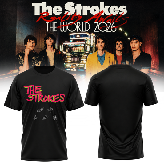 The Strokes “Reality Awaits Tour 2026” Signature Limited Edition – Tshirt