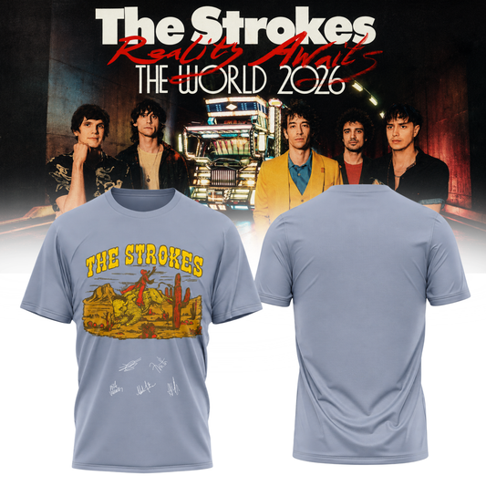 The Strokes “Reality Awaits Tour 2026” Signature Limited Edition – Tshirt
