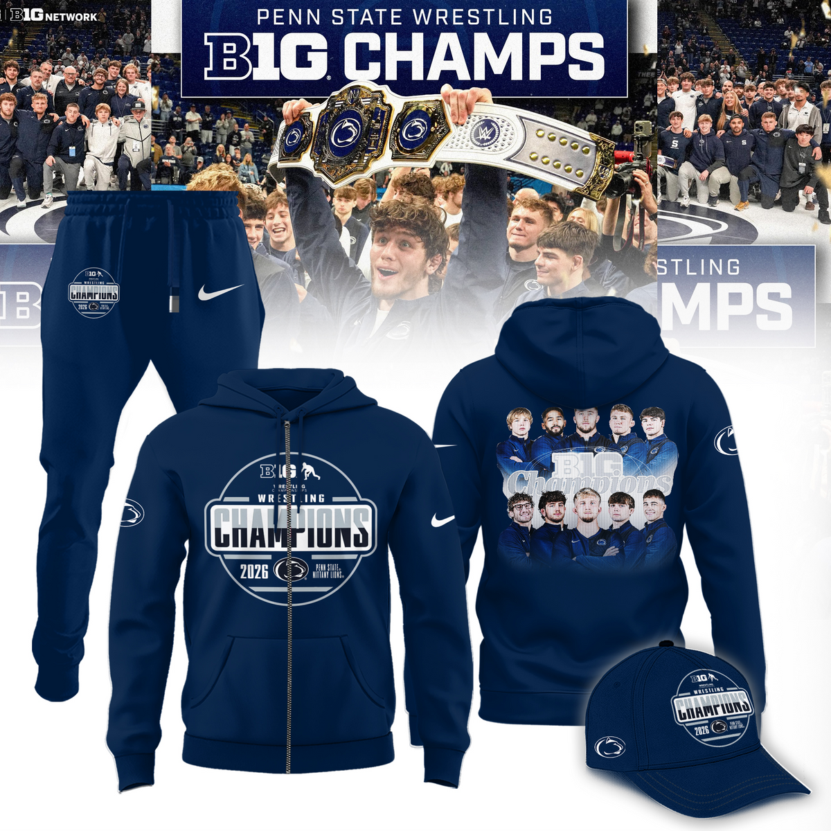 Penn State Nittany Lions 2026 Big Ten Men’s Wrestling Tournament Champions Limited Edition Shirt