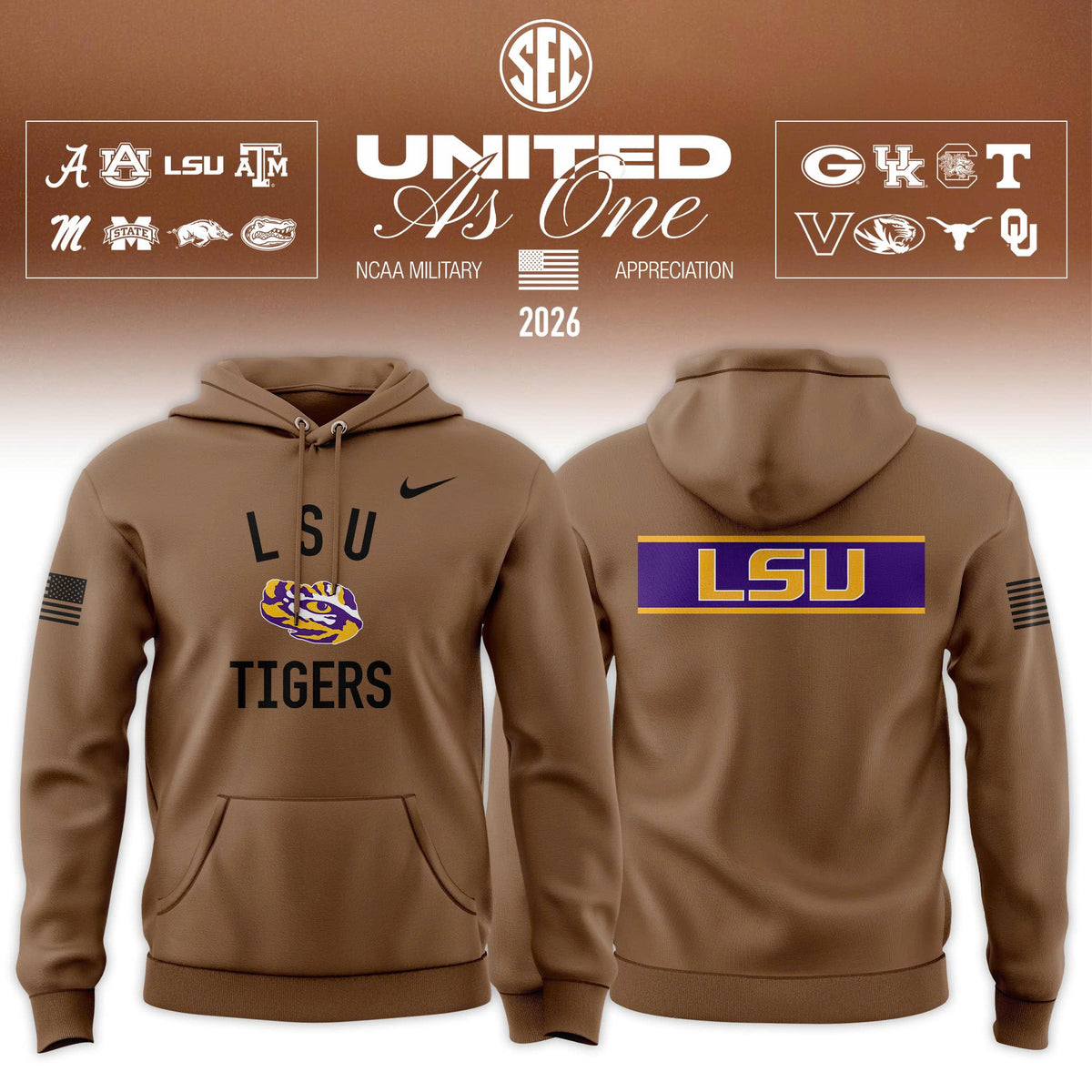 .SEC 2026 Military Appreciation Limited Edition Hoodie