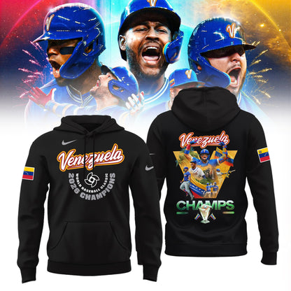 🏆️🏆️🏆 Venezuela Baseball World Baseball Classic Champions 2026 Hoodie