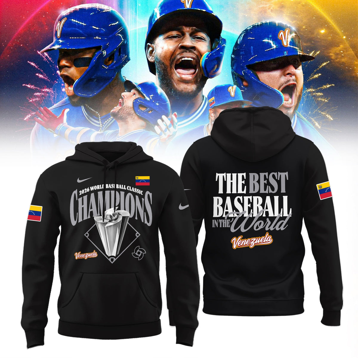 🏆️🏆️🏆 Venezuela Baseball World Baseball Classic Champions 2026 Hoodie
