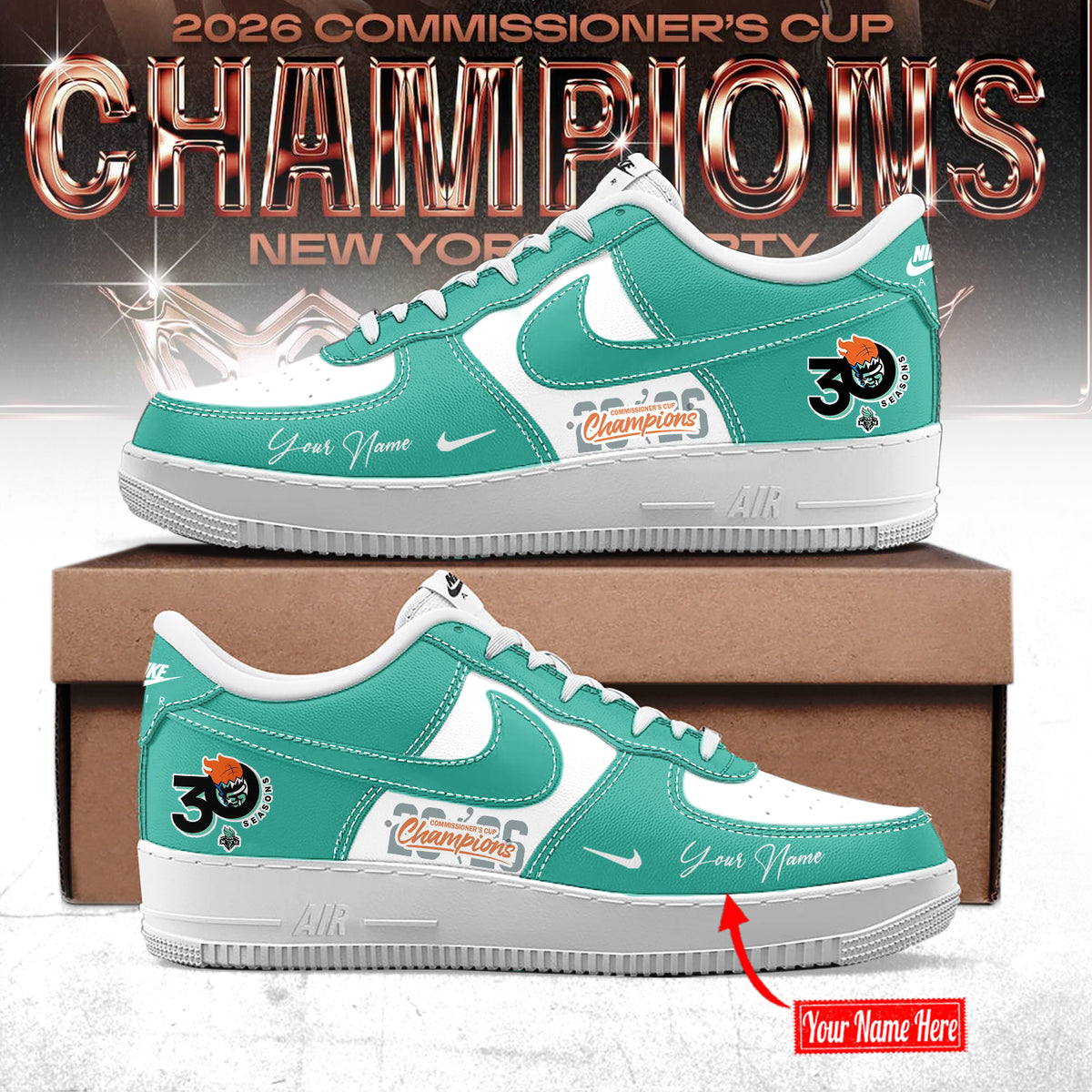 Limited Edition NY Liberty 2026 Commissioner’s Cup Champions Sneakers