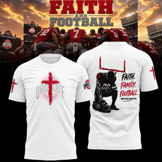 Limited Edition Ohio State Buckeyes FAITH FAMILY FOOTBALL 2026 Shirt