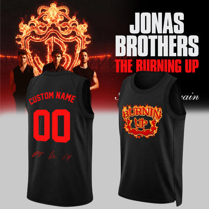 Jonas Brothers The Burning Up Tour Jersey (Custom Name & Number)