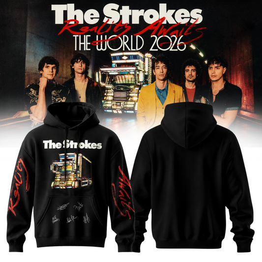 ,The Strokes “Reality Awaits Tour 2026” Signature Limited Edition – Hoodie