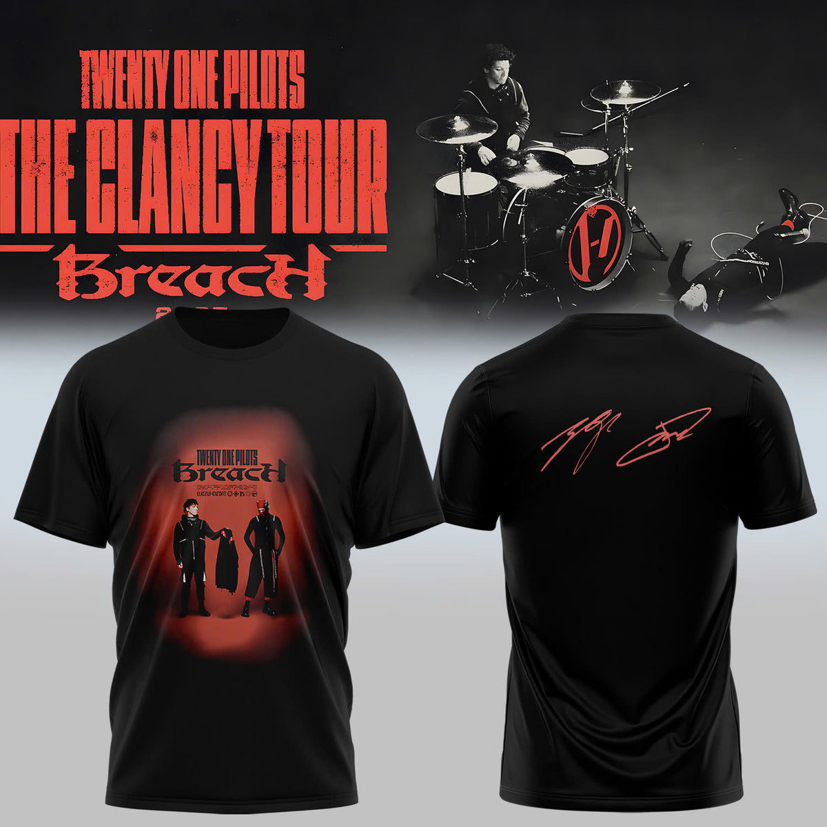 Twenty One Pilots The Clancy Tour: Breach tshirt