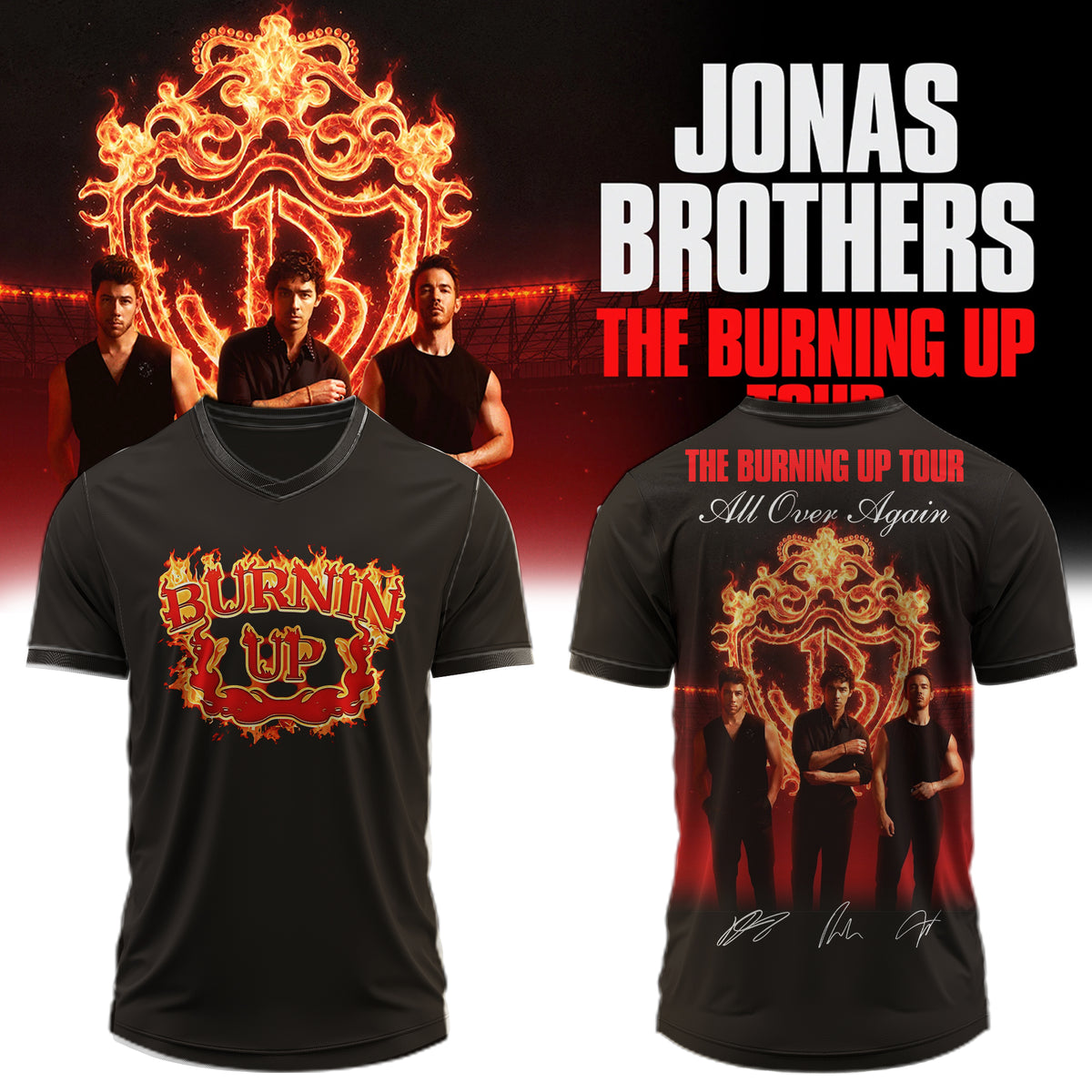 Jonas Brothers The Burning Up Tour Jersey 1