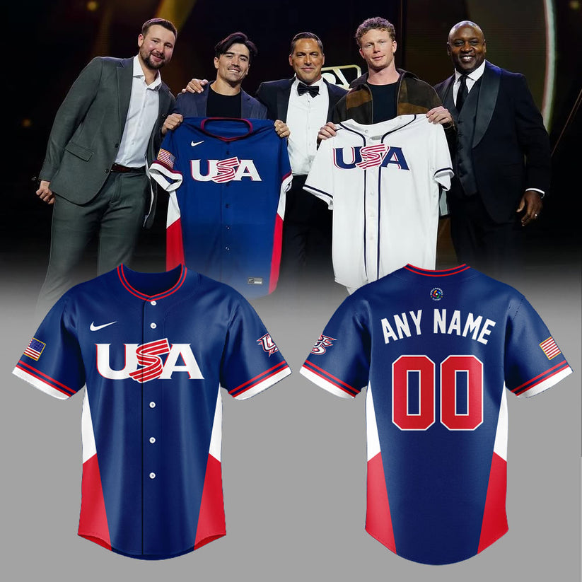 USA Baseball 2026 World Baseball Classic Combo Blue Jersey Custom Name, Number For Fans