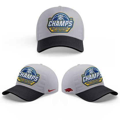 A Razorbacks Basketball 2026 SEC Men’s Basketball Tournament Champions White Hoodie