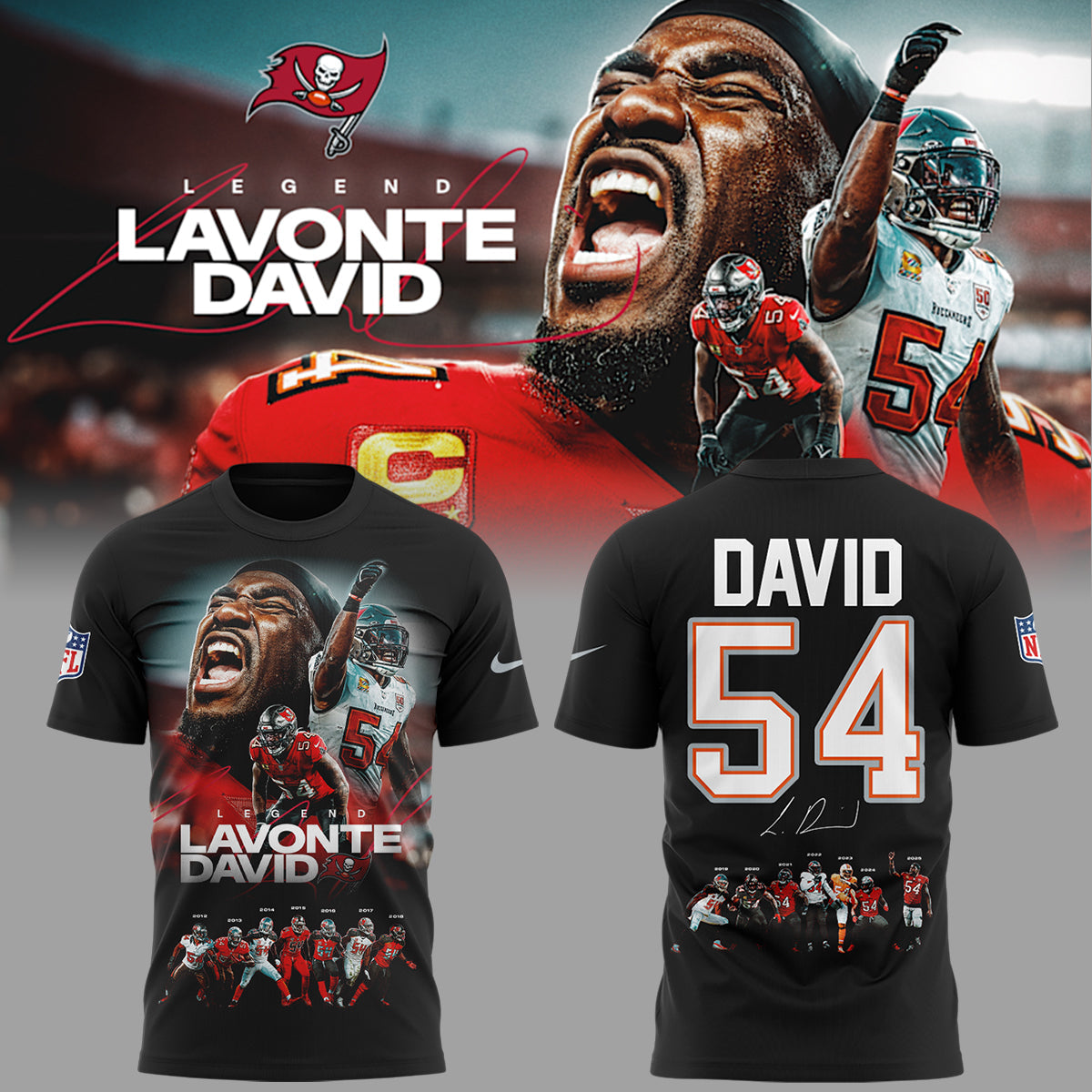 Limited Edition Legend Lavonte David – Thank You For The Memories TShirt