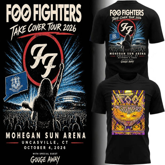 Official Foo Fighters, October 4th, 2026 Mohegan Sun Arena, Uncasville, CT Concert Poster T-Shirt