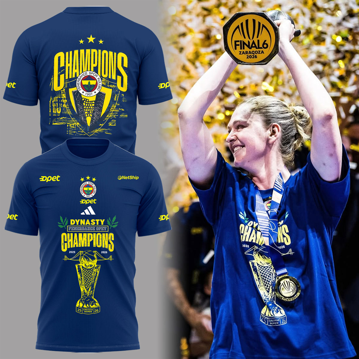 2025-2026 EuroLeague Women Champions 🏀🏆 Shirt