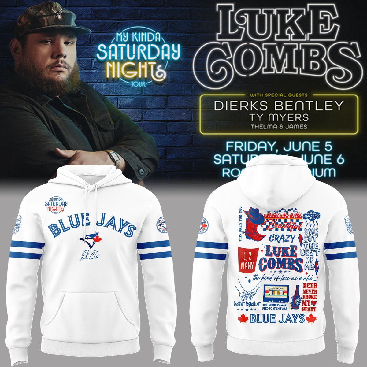 Limited Edition “My Kinda Saturday Night Tour” LC x Jays Hoodie