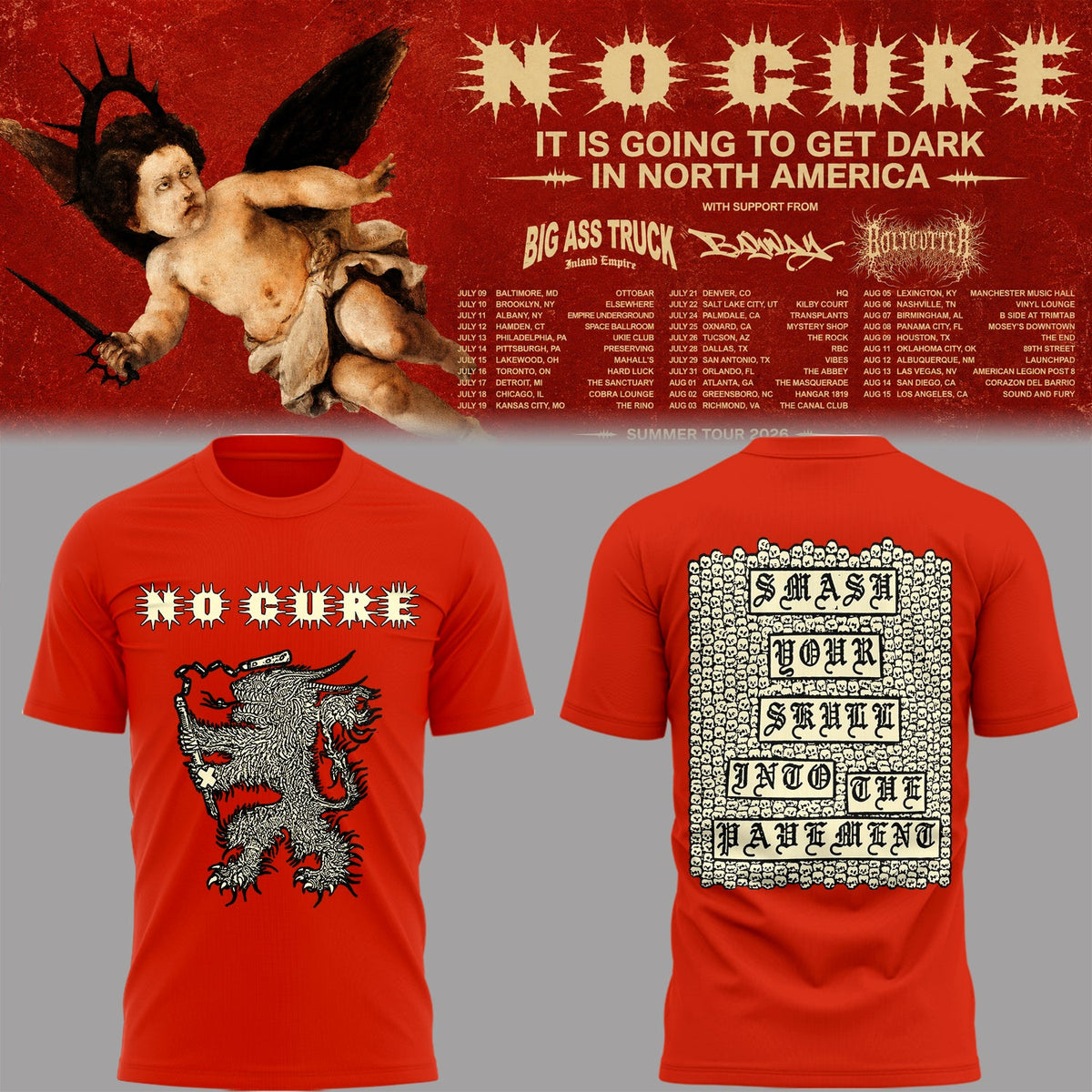 NC 💀⚒️ “It Is Going To Get Dark Tour” Shirt-PA071026001