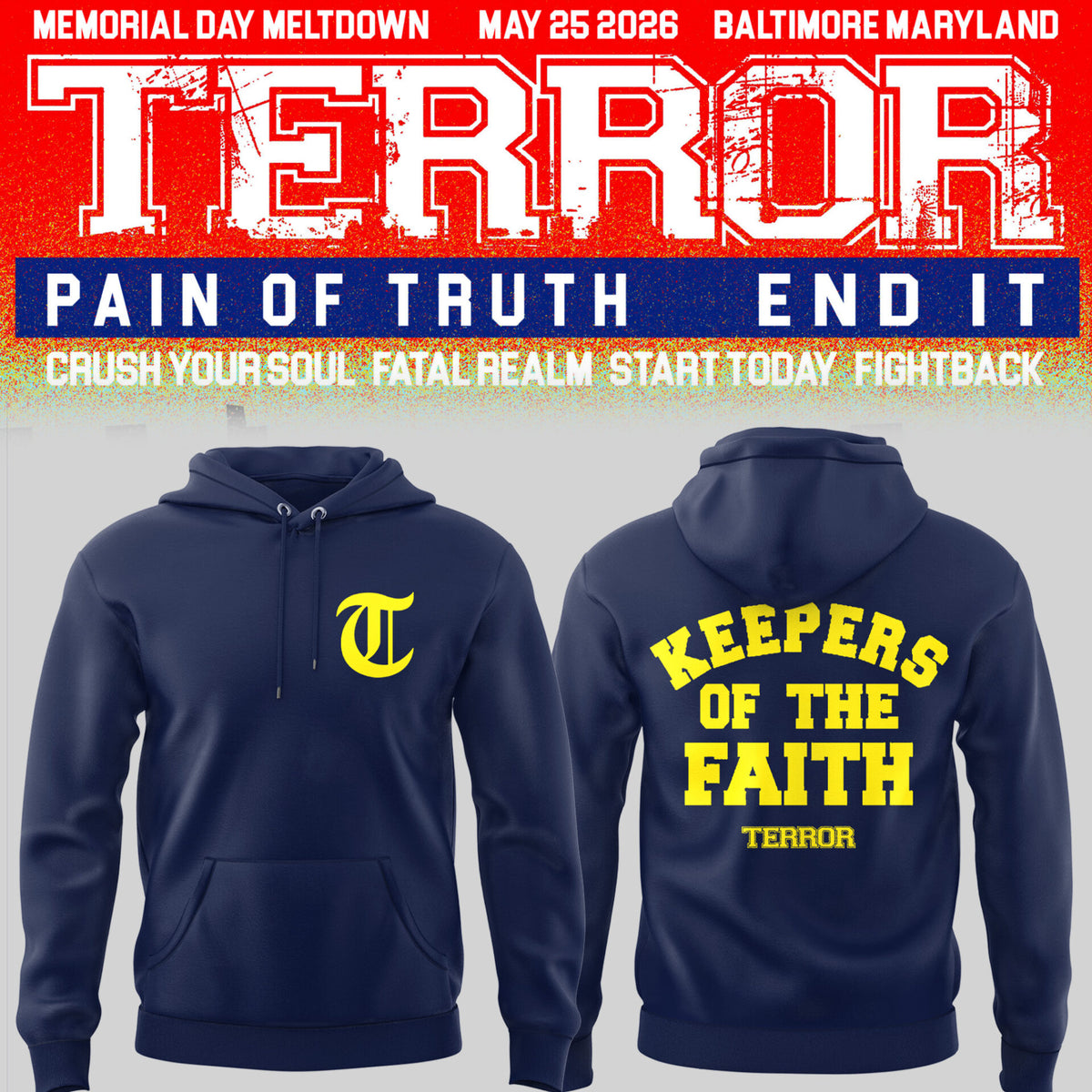TERROR 🎵 MEMORIAL MELTDOWN in Baltimore 05/25/26 Hoodie