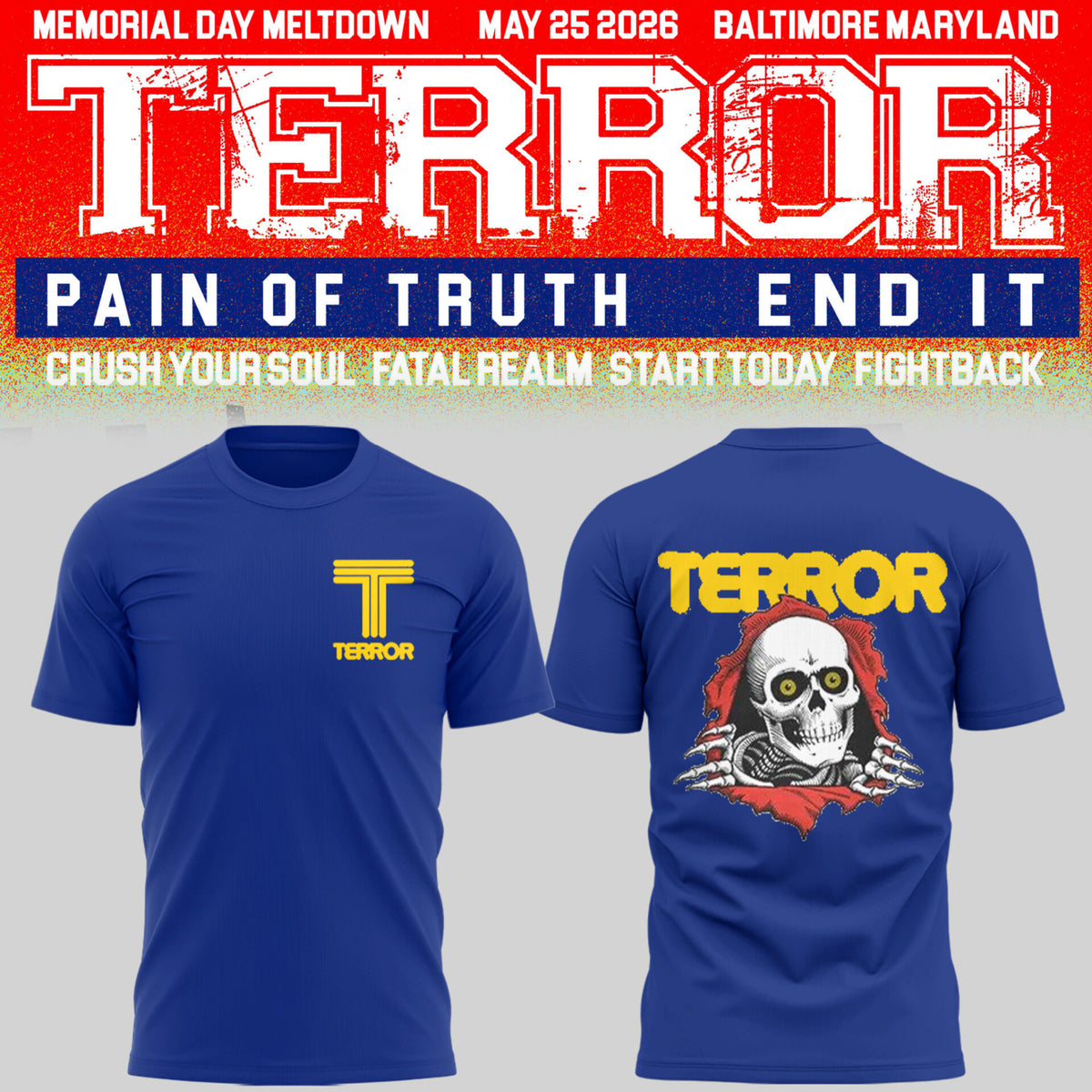 TERROR 🎵 MEMORIAL MELTDOWN in Baltimore 05/25/26 TShirt