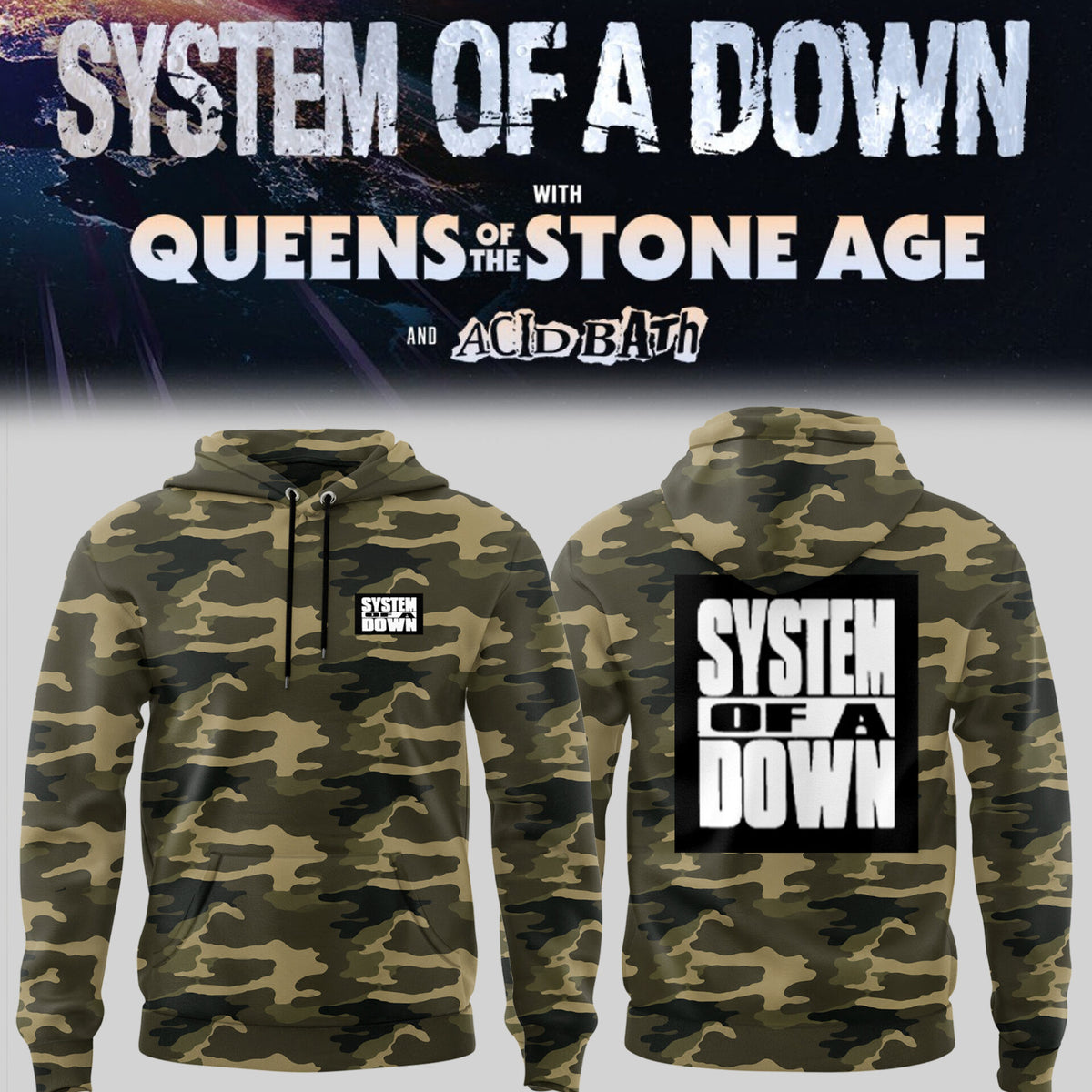 Limited Edition SOAD UK & Europe Stadium Tour 2026 Hoodie