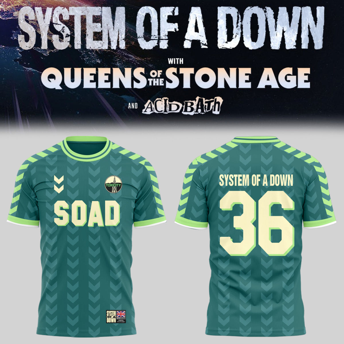 Limited Edition SOAD UK & Europe Stadium Tour 2026 T-Shirt