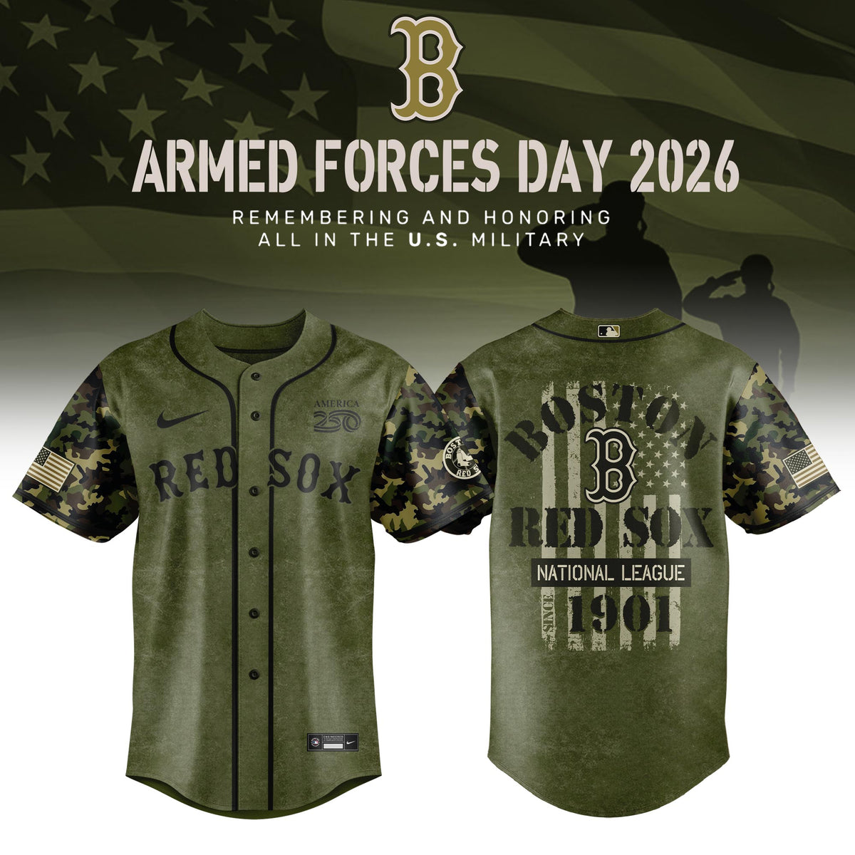ALL TEAM Armed Forces Day Appreciation Night 2026 Edition Baseball Jersey