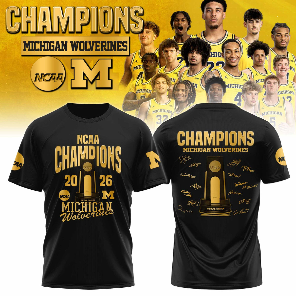 🏆️Michigan Wolverines – 2026 National Champions T Shirt