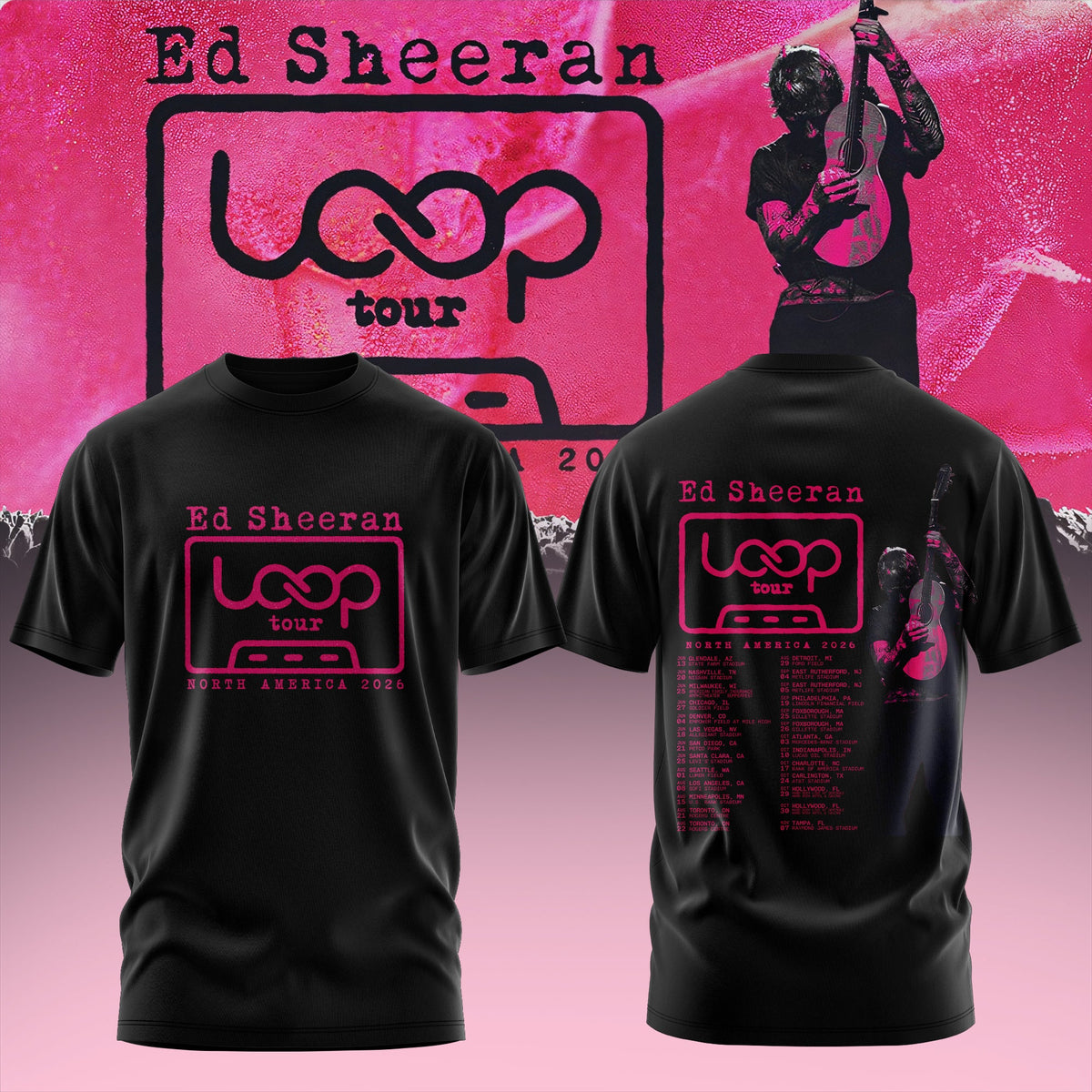 Ed Sheeran – Loop Tour NA 2026 Limited T-Shirt