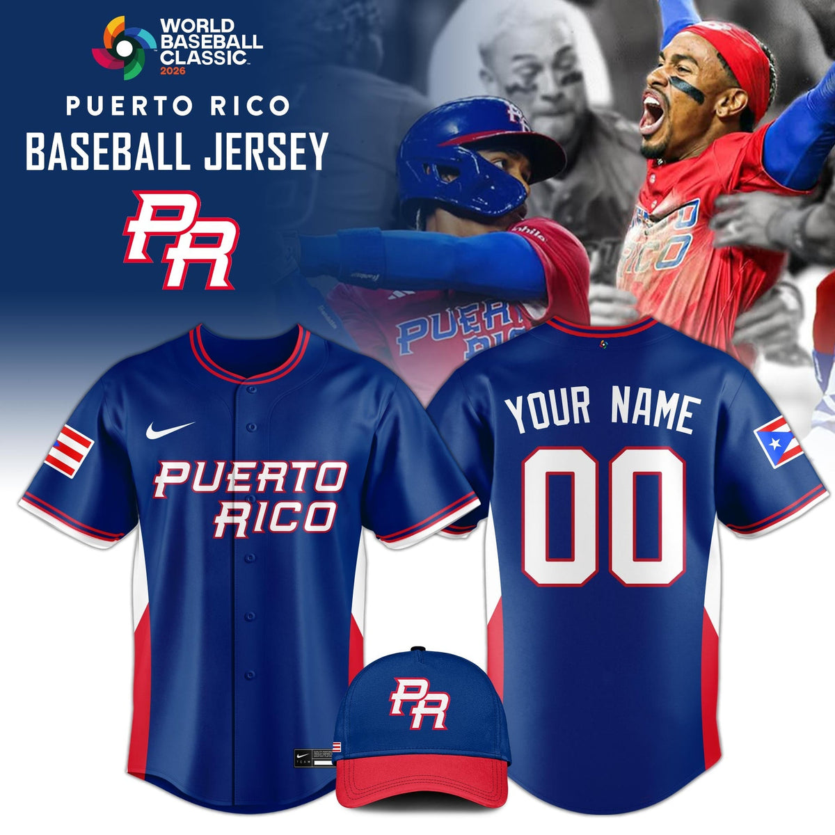 _ Puerto Rico Baseball 2026 World Baseball Classic Jersey Limited Edition Blue