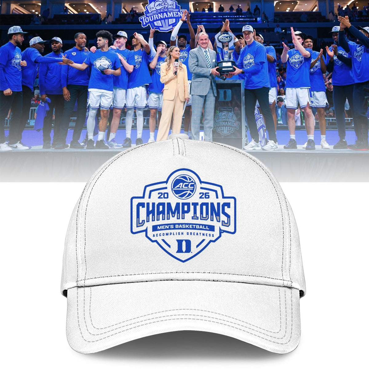 Duke Blue Devils Unisex 2026 ACC Men's Basketball Tournament Champions Locker Room Special Hoodie
