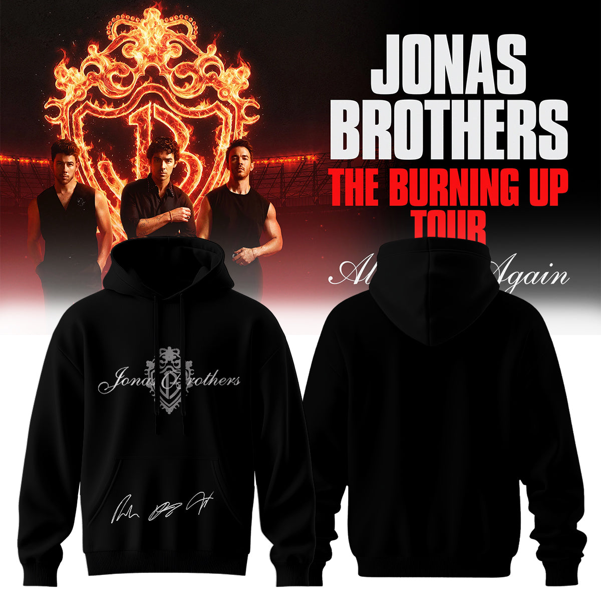 Jonas Brothers The Burning Up Tour Hoodie