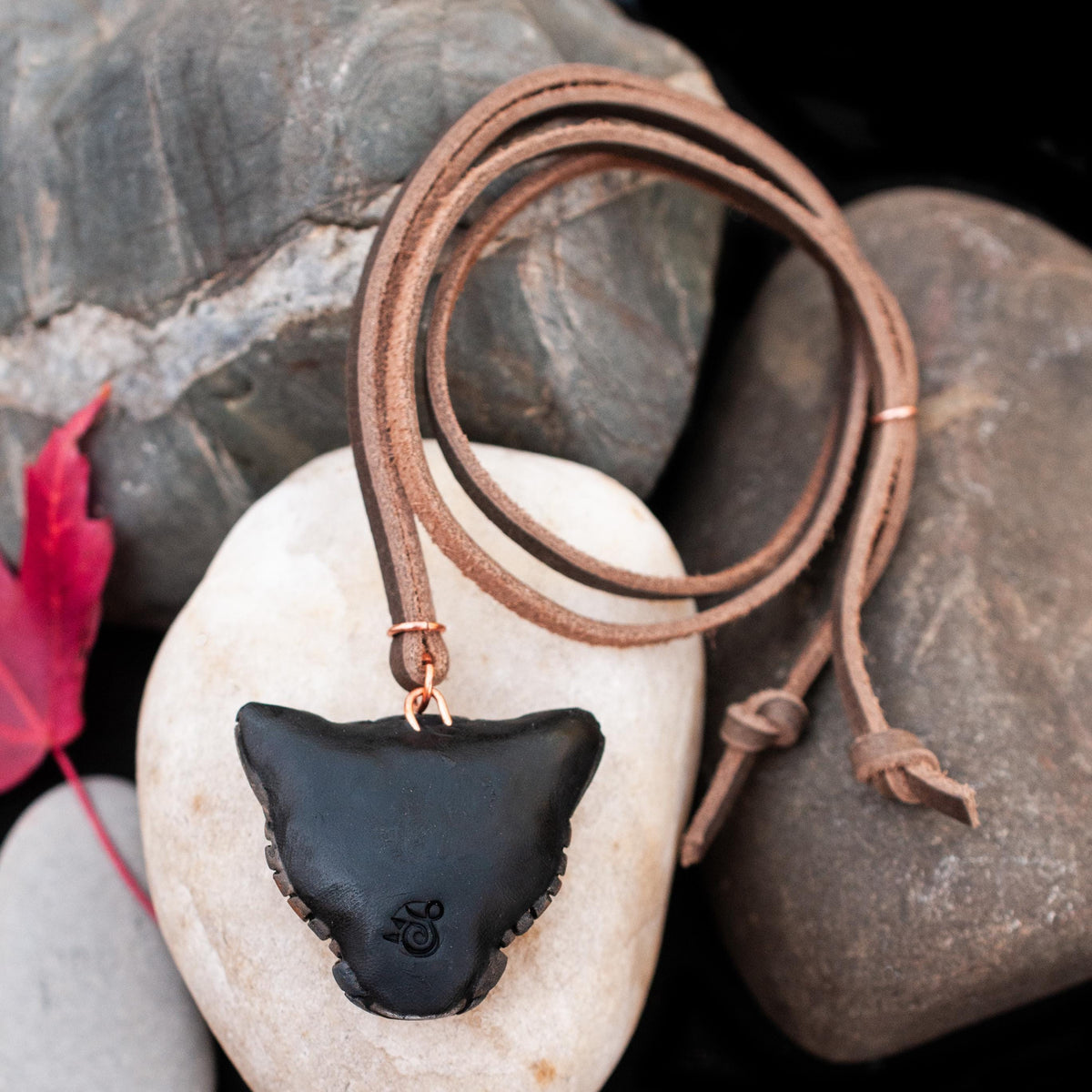 Cougar, AKA Mountain Lion & Puma Face Necklace on Leather, Wildcat Spirit Animal Head, Christmas Gift Idea, North American Native Species