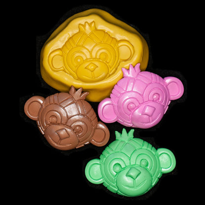 Monkey Silicone Mold: DIY Polymer Clay, Resin, Mosaic Art