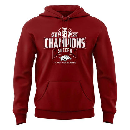 Special 2025 Regular Season Champions Arkansas Soccer Hoodie